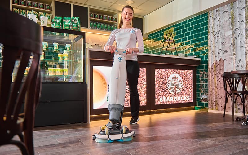 i-mop Lite Pro im Coffee Corner Einsatz